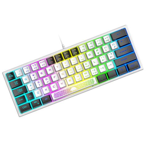 Buy 60 Gaming Keyboard Mini Portable With Rainbow Rgb Backlit Compact