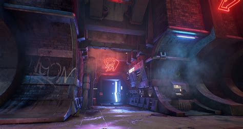 Artstation 3d Cyberpunk Alley Environment In Unreal Engine Evozon