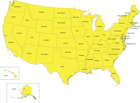 Editable Usa Map With State Names Presentationmall