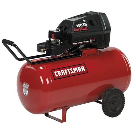 Craftsman 16734 33 Gal Air Compressor2 Hp Horizontal Tank Oil Free