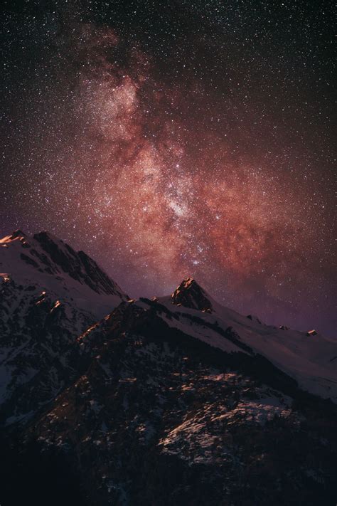 Landscape With Mountains And Milky Way At Night Milky Way Photography