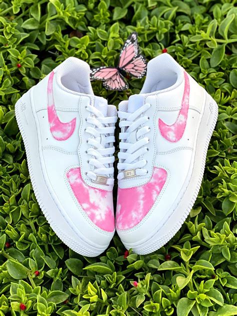 Pink Tie Dye Af1 In 2021 Custom Shoes Diy Pink Nike Shoes Girly Shoes