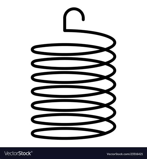 Shape Coil Icon Outline Style Royalty Free Vector Image