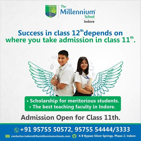 Admission Open For Grade 11 The Millennium School Indore