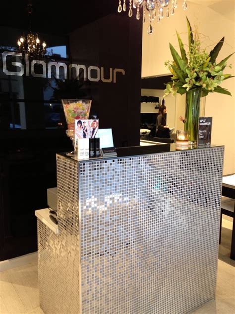 Our very glam front desk | Hair salon interior, Beauty salon interior