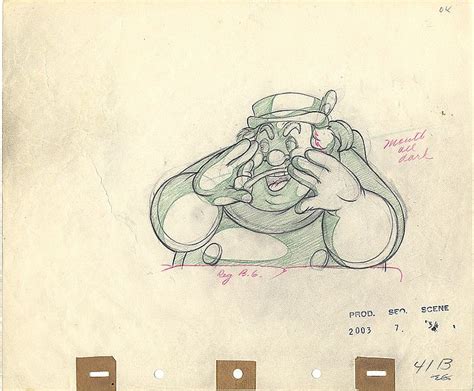 Original Production Drawing From Pinocchio Walt Disney Studios 1940
