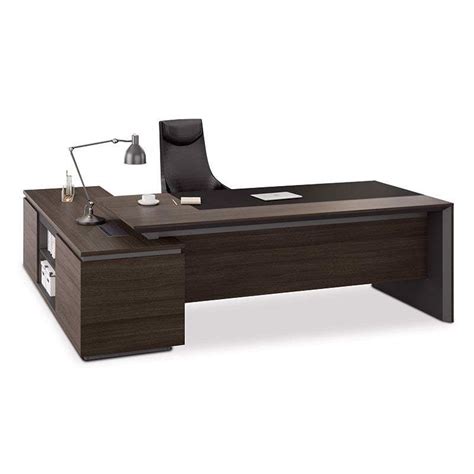 Carter Executive Office Desk With Right Return 2 2m Coffee Charcoal