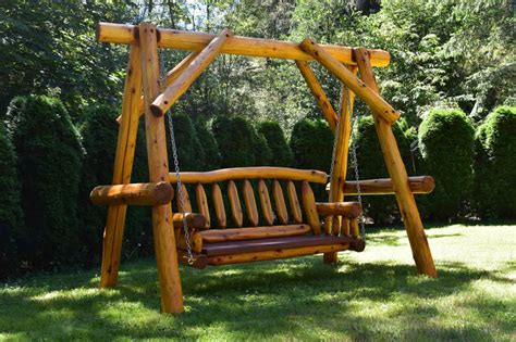 Outsunny Outdoor Rustic Loveseat Person Freestanding Solid Wood Natural