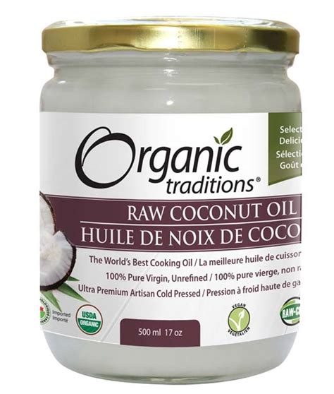 Organic Traditions Coconut Oil Raw Extra Virgin Unrefined 500ml