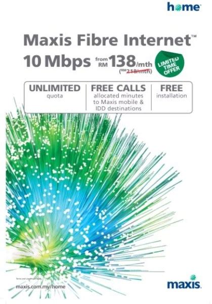 For the best viewing experience on our website, switch to the latest version of microsoft edge, google chrome, or mozilla firefox. Maxis Home Fibre 10Mbps at RM138/month for Postpaid customers