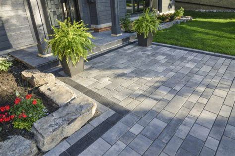 These heavy paving stones require a solid, deep foundation so that they. Patio Pavers for Modern Landscape Designs | Unilock