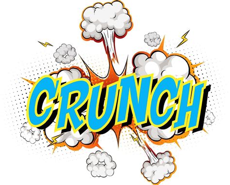 Word Crunch On Comic Cloud Explosion Background 1945579 Vector Art At
