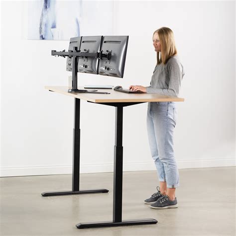 Vivo Triple Monitor Desk Stand Mount Freestanding Adjustable 3 Screens