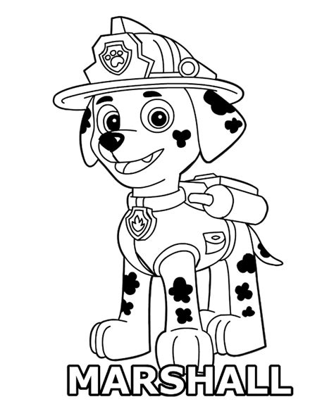 In addition, all trademarks and usage rights belong to the related institution. Marshall coloring page Paw Patrol
