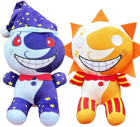 Buy 2pcs Sundrop Fnaf Clown Figure Cartoon Plush Toy Sundrop Moondrop