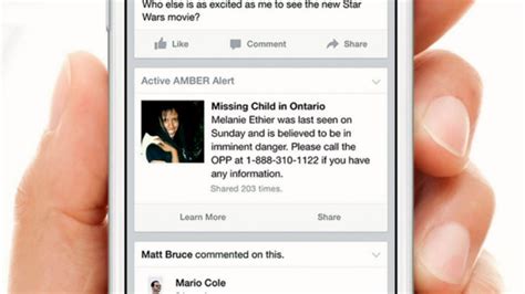 Anyone with information about their whereabouts is urged to call 911 immediately. Facebook Amber Alerts system launches in Canada | CTV News