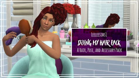 “doing My Hair Pack” Hair Pack Poses Sims