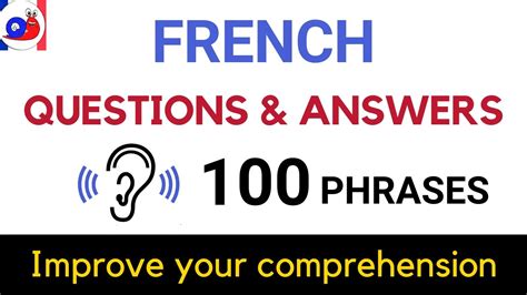 100 Common French Questions And Answers Practice Your Listening Youtube