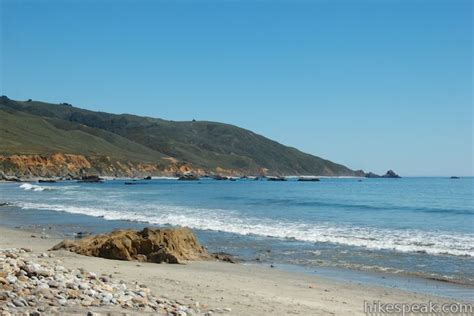 You hike to the beach along the big sur river and from there walk along the ocean. Andrew Molera State Park Trail Camp | Big Sur | Hikespeak.com