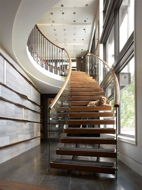 Unfortunately this method requires that the string have a minimum thickness of 60mm. Curved Stair Railing | Houzz