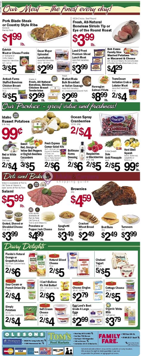 Toms Food Markets Weekly Ad Valid From 11012020 To 11072020