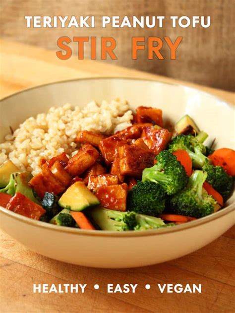 Your daily values may be higher or lower depending on your calorie needs. Teriyaki Peanut Tofu with Stir-Fried Veggies & Brown Rice » I LOVE VEGAN