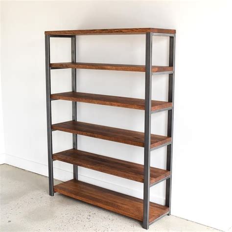 Solid Wood Bookshelf Reclaimed Wood Shelves Reclaimed Oak Rustic