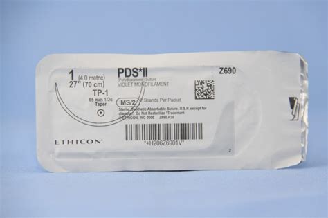 Ethicon Suture Z690g 1 Pds Ii Violet 2 X 27 Tp 1 Taper Ms2 2