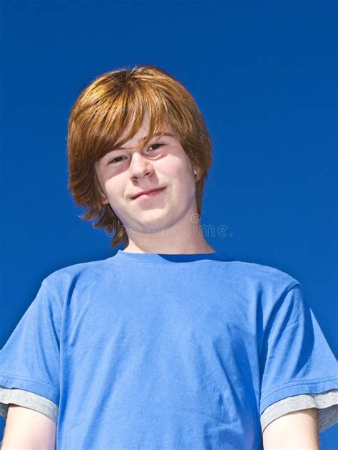 Boy Smiling Under Blue Sky Stock Image Image Of Summer 36133425