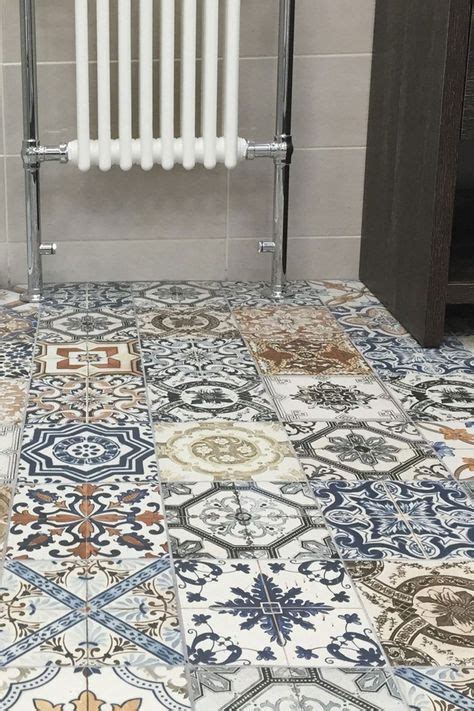 Nikea Moroccan Style Wall And Floor Tile In 2020 Patterned Bathroom