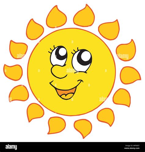 Cartoon Smiling Sun Stock Vector Image And Art Alamy
