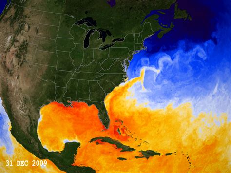 Gulf Of Mexico Water Temperature Map - Vector U S Map