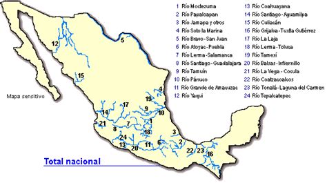 Mapa De Rios No México