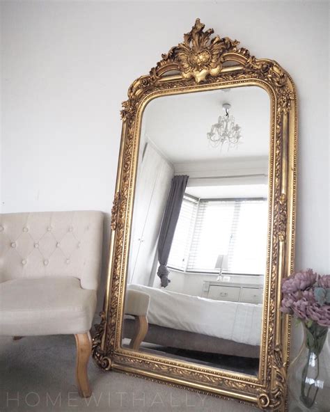 Large French Antique Gilt Mirror Floor Mirror Vinterior