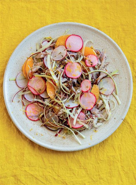 A long white crunchy vegetable from the radish family, daikon is similar in appearance to fresh horseradish but packs a lighter peppery punch similar to watercress. RHUBARB, RADISH, ORANGE & SMOKED MACKEREL SALAD - Cuisine - For the love of New Zealand food