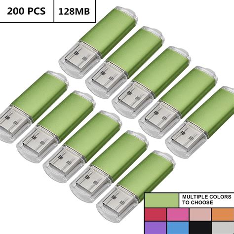Green Bulk 128mb Usb 20 Flash Drive Rectangle Thumb Pen Drives Flash