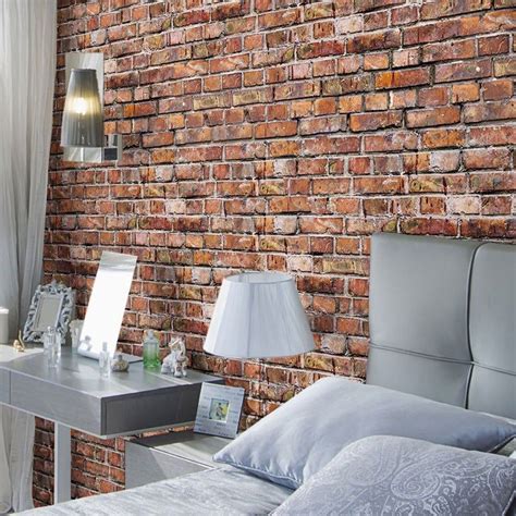 Red Brick Texture Peel And Stick Removable Wallpaper 8331 Etsy