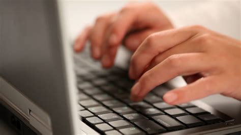 Hands Typing On a Laptop Stock Footage Video (100% Royalty ...