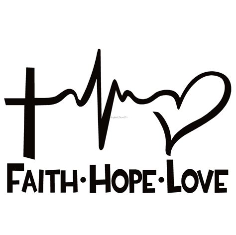 Faith Hope Love Window Decal Faith Hope Love Window Sticker
