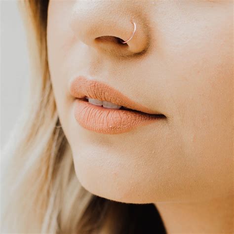 Thin Small Nose Hoop Piercing Ring Tight G Nose Ring Hoop Etsy