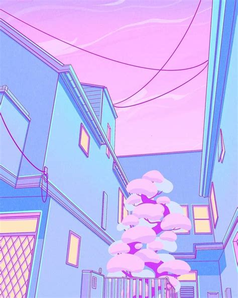 Pastel Purple Anime Aesthetic Wallpaper Download Free Mock Up