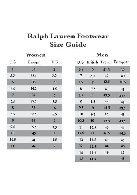 Ralph Lauren Mens Size Chart Ng