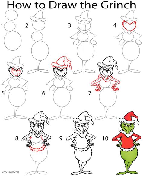 How To Draw The Grinch Step By Step Christmas Drawing Grinch Christmas Party Grinch