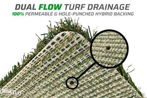 Turf Drainage Dual Flow And Hole Punch Backing Ideal Turf