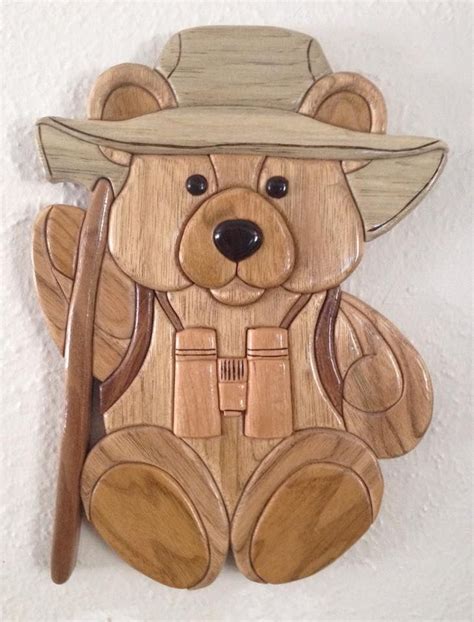 Hiking Bear Intarsia Woodworking Woodworking Projects For Kids