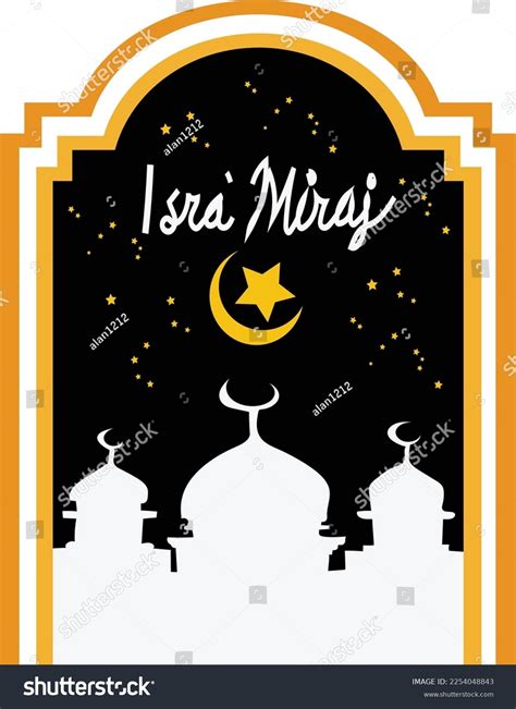 27th Day Rajab Isra Miraj Vector Stock Vector (Royalty Free) 2254048843