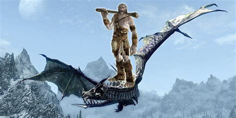 Skyrim Dovahkiin Riding Dragon