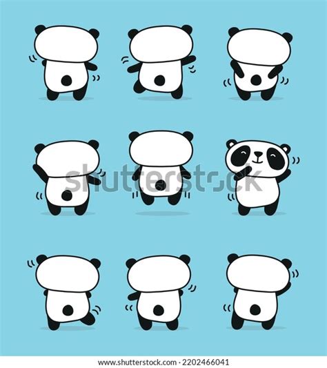 Cute Dancing Panda Vector Illustration Stock Vector Royalty Free