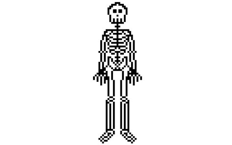 Skeleton Pixel Art X
