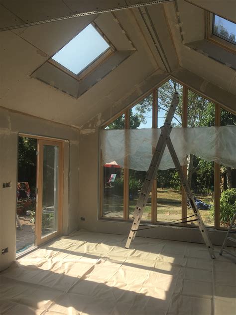 How to install a ceiling fan from scratch (full video). Vaulted Ceiling Kitchen Extension - MA Plastering Services